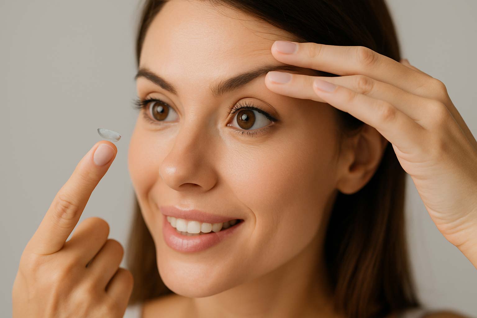 Clean Contact Lenses